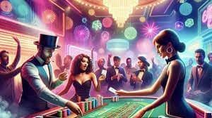 Live dealer blackjack table showing professional dealer and HD cards